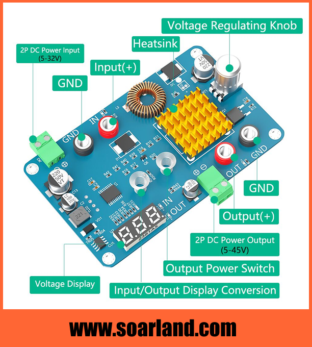 DC 5-32V to 5-45V Boost Converter