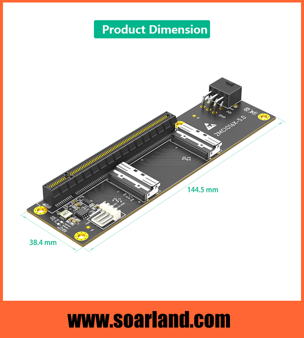 PCIe 5.0 x16 to Dual MCIO SFF-TA-1016​ Adapter Card