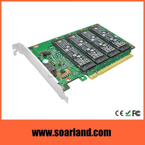 PCIe 4 Ports M.2 NVMe SSD Adapter Card