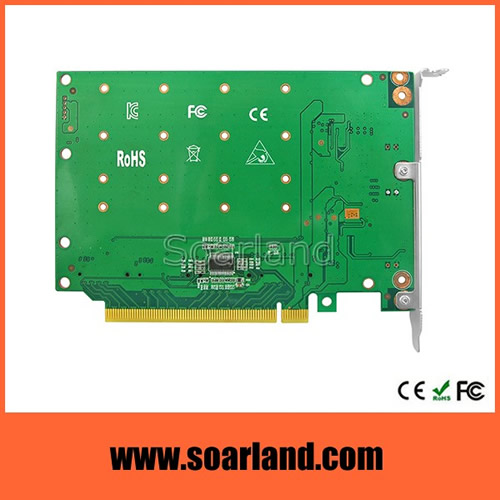 PCIe 4 Ports M.2 NVMe SSD Adapter Card