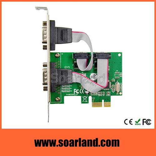 PCIe 2 Ports Serial RS232 Adapter Card