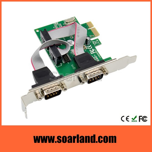 PCIe 2 Ports Serial RS232 Adapter Card