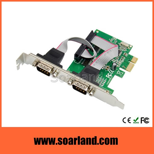 PCIe 2 Ports Serial RS232 Adapter Card