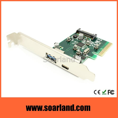 USB 3.1 Type-C + Type-A PCIe Card