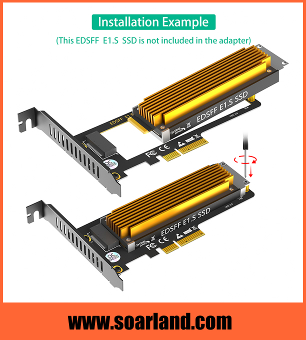 PCIe 4.0 EDSFF E1.S Adapter