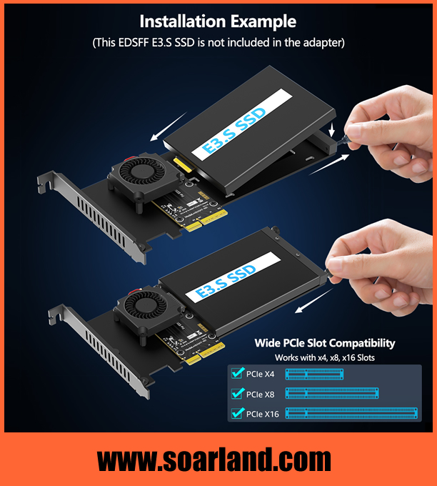 PCIe 5.0 x4 EDSFF Adapter