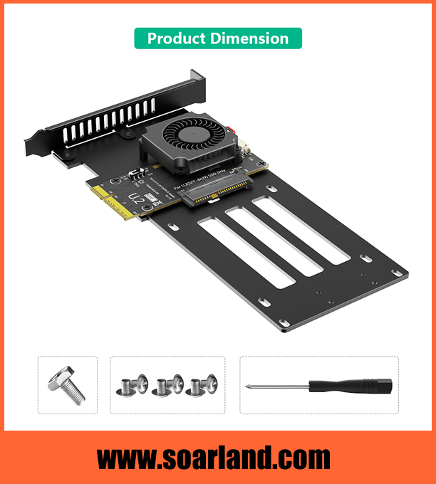 PCIe 5.0 x4 to U.2 SFF-8639 NVMe SSD Adapter