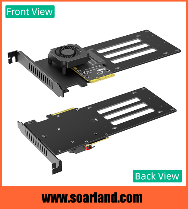 PCIe 5.0 x4 to U.2 SFF-8639 NVMe SSD Adapter