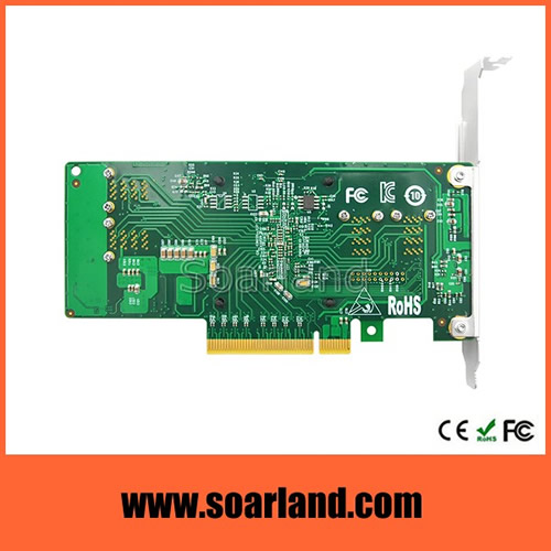 PCIe 4 Ports SFF-8643 NVMe SSD Adapter Card