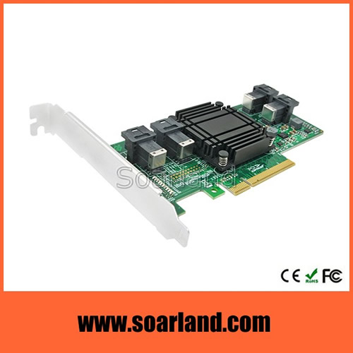 PCIe 4 Ports SFF-8643 NVMe SSD Adapter Card