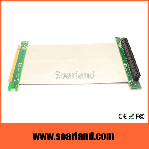 PCIe x16 Riser with Silver Cable