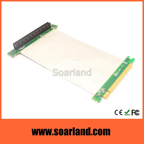 PCIe x16 Riser with Silver Cable
