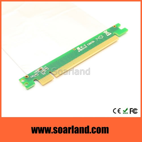 PCIe x16 Riser with Silver Cable