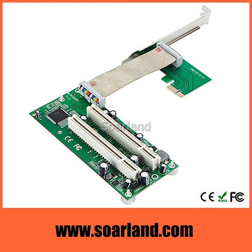PCIe to Dual PCI Riser Card Adapter