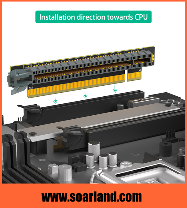 PCIe x16 Riser Card Rightward