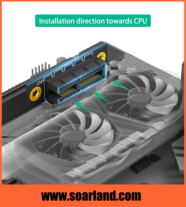 1U Reversed PCIe 3.0 x1 Riser Card