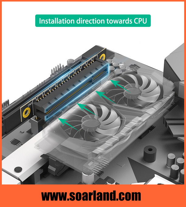 1U Reversed PCIe 3.0 x8 Riser Card