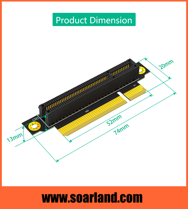 1U Reversed PCIe 3.0 x8 Riser Card