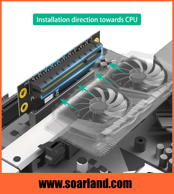 2U Reversed PCIe 3.0 x8 Riser Card