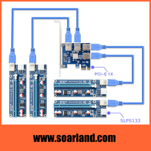 PCIe x1 to 4 ports x1 Multiplier Card