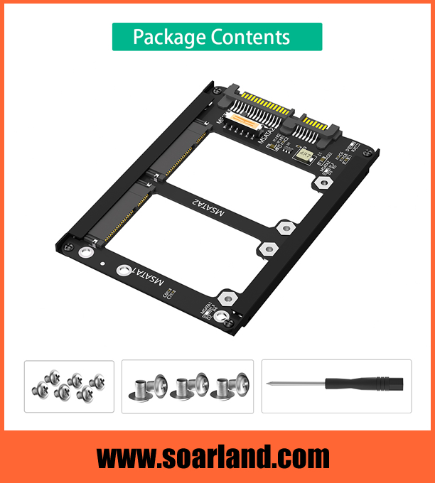 Dual mSATA to SATA Adapter