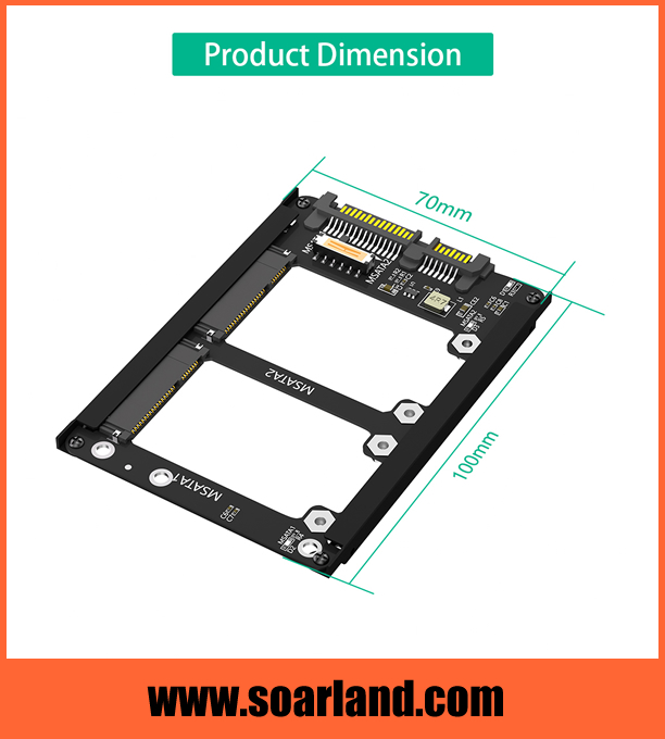 Dual mSATA to SATA Adapter