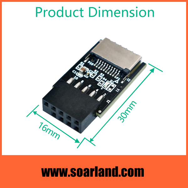 USB 2.0 9-Pin to Type-E Adapter