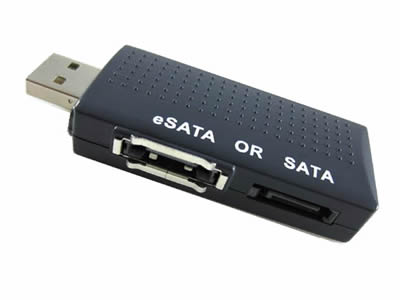 USB 2.0 zu eSATA und SATA Adapter
