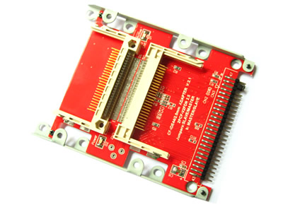 2,5-Zoll-HDD Montagebohrungen 44-Pin IDE männlich Um Dual-CF-Karten-Adapter
