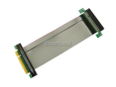 Flexible 8x PCI-E Riser Card Extender