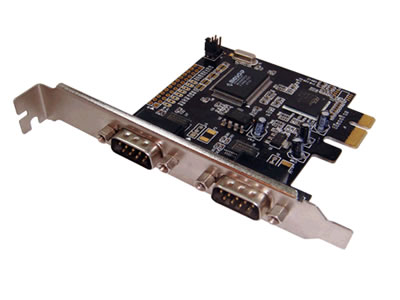 2-Port RS-232 DB9 Serial PCI-Express 1x Adapter