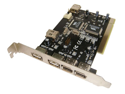 3-Port USB 3-Port FireWire 1394a Combo PCI Card