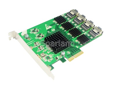PCIe 16 Ports SATA 3 Adapter Card