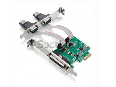 PCIe 2 Ports Serial  + Parallel Card CH382L