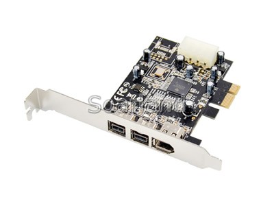 PCIe 2 Ports 1394B 1 Port 1394a Adapter Card