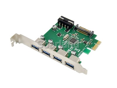 PCIe 4 Ports USB 3.0 Adapter Card VL805