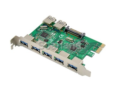 PCIe 7 Ports USB 3.0 Adapter Card VL805