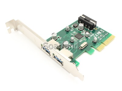 PCIe x4 2 Ports USB 3.1 Type-A Adapter Card