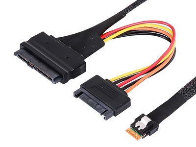 SlimSAS 4i SFF-8654 to U.2 SFF-8639 Cable