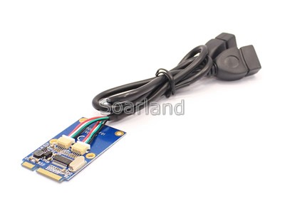 Dual USB 2.0 to mini PCIe Adapter