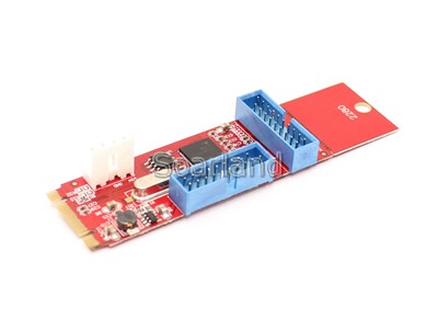 Dual 19 Pin USB 3.0 to NGFF M.2 Adapter