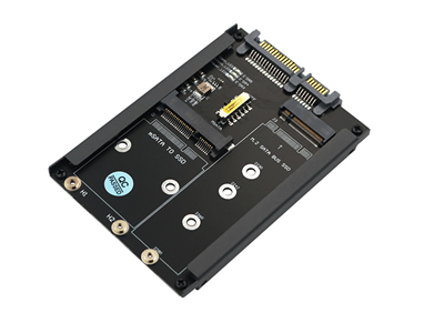 M.2 / mSATA to SATA Adapter with Bracket