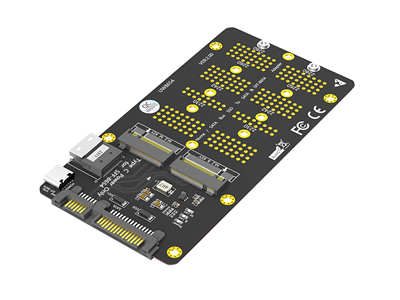 M.2 KEY-B to SATA & KEY-M to SFF-8654 Adapter