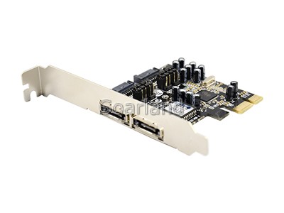 PCIe 2 Ports eSATA or 2 Ports SATA  Adapter SIL3132