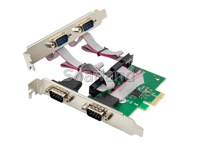 PCIe 4 Ports Serial RS232 Card AX99100